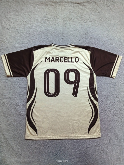 Jersey Amkur Sambas: Kombinasi Warna Krem & Cokelat - Gambar 2