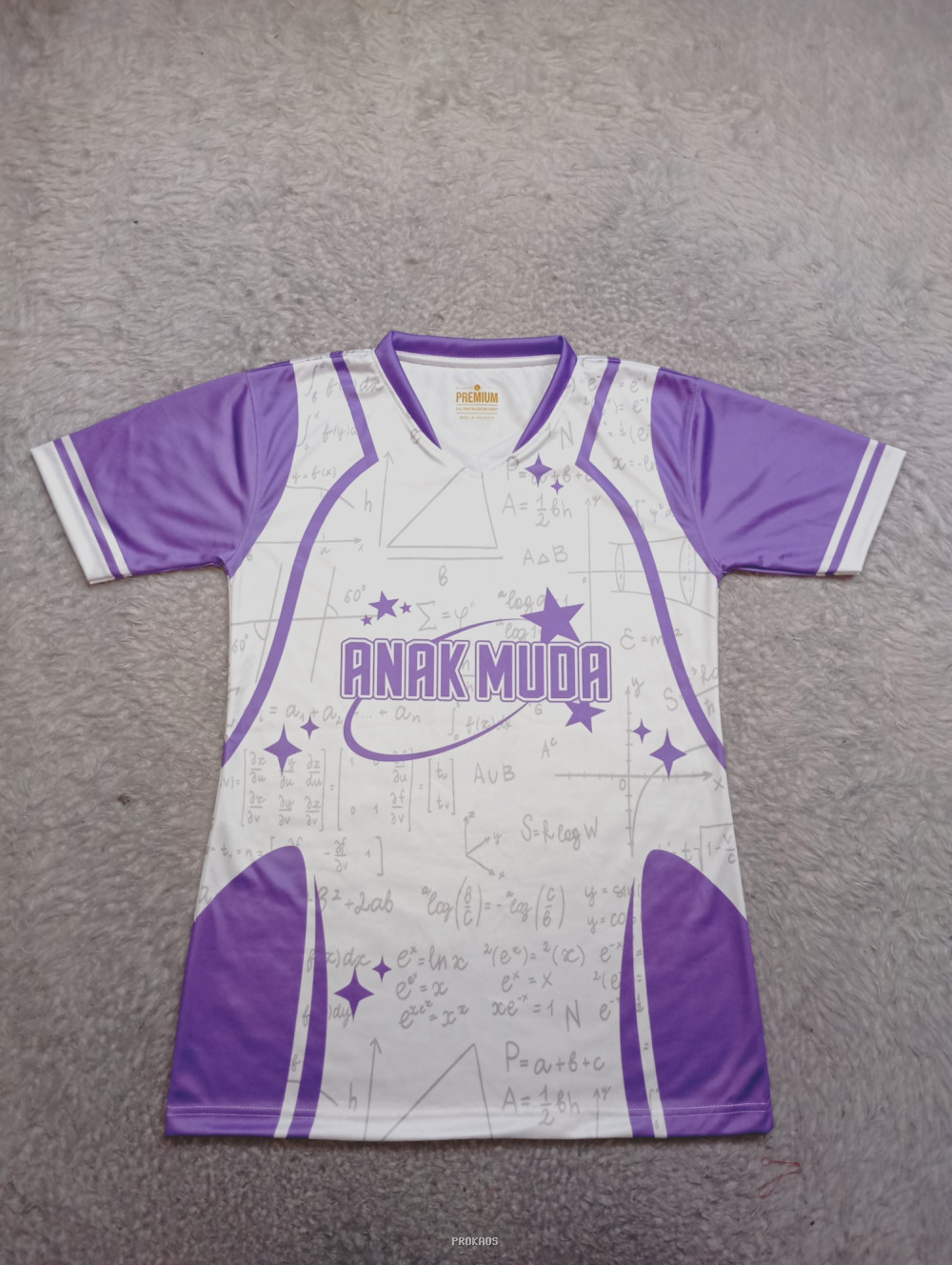 Jersey Anak Muda: Desain Matematika dengan Warna Ungu - Jersey Custom PROKAOS