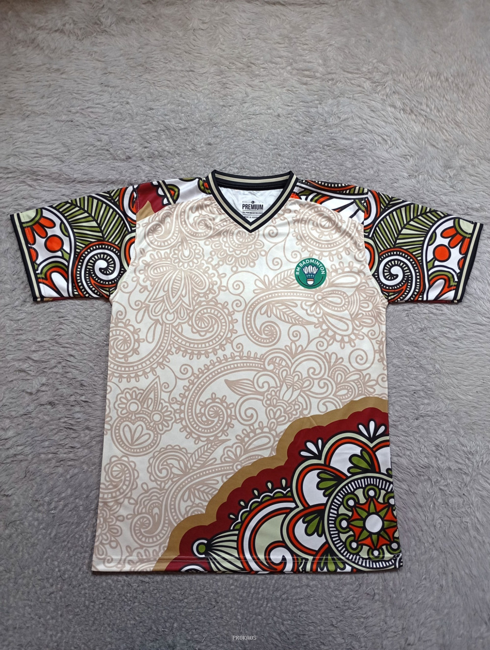 Jersey Badminton Motif Paisley, Kombinasi Warna & Detail Unik - Jersey Custom PROKAOS