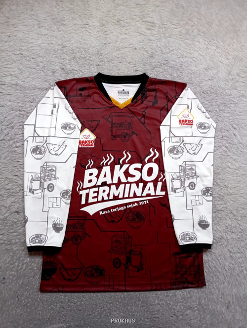 Jersey Bakso Terminal: Merah Marun dengan Detail Kuliner - Gambar 3