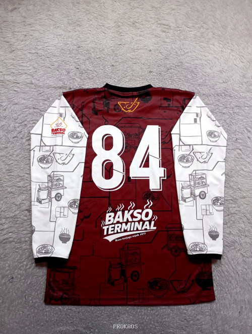 Jersey Bakso Terminal: Merah Marun dengan Detail Kuliner - Gambar 4