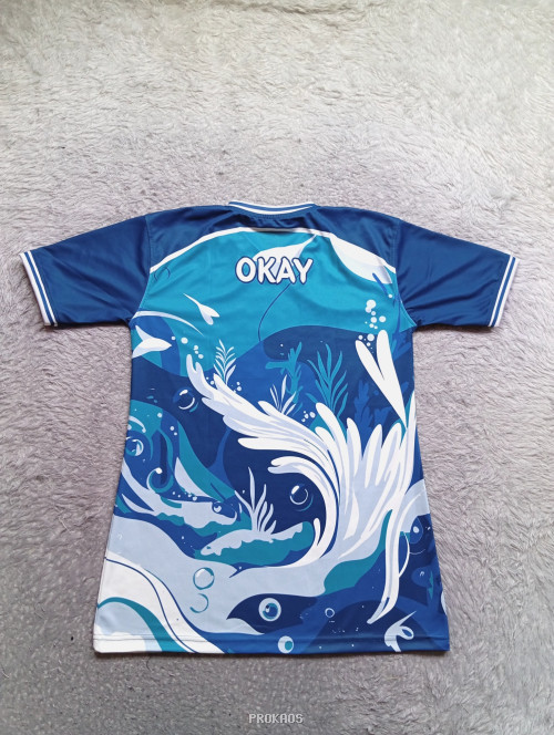 Jersey Biru dengan Desain Laut dan Kalimat 'Do I Have a Choice?' - Gambar 2