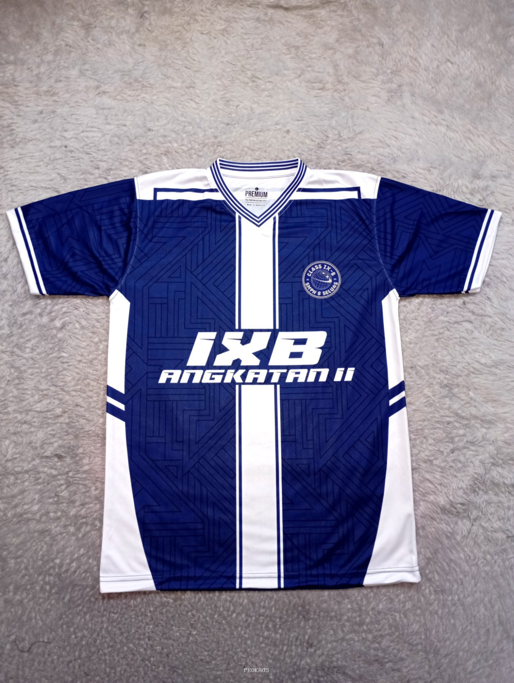 Jersey Biru Dongker IXB Angkatan II dengan Detail Putih - Jersey Custom PROKAOS