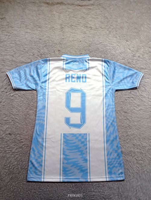Jersey Bola Biru-Putih dengan Logo Garuda dan Spotify - Gambar 2