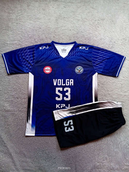 Jersey Bola Biru Volga S3: Desain Modern dengan Celana Pendek - Jersey Custom PROKAOS