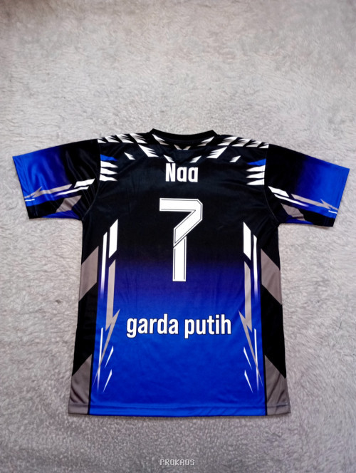 Jersey Bola Hitam-Biru Sponsor Indofood, Spotify, Telkomsel - Gambar 2