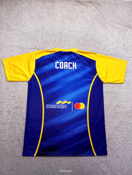 Jersey Bola Voli Biru-Kuning Sponsor Livin' by Mandiri - Gambar 2