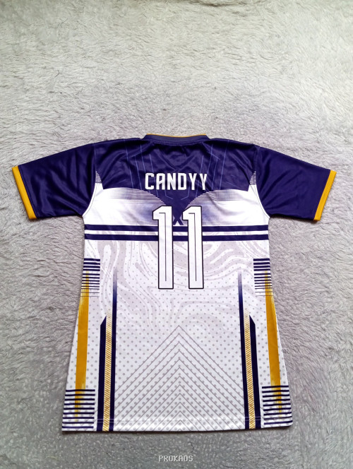 Jersey Bola Voli SMP 24 Purworejo: Navy, Putih, & Emas - Gambar 2