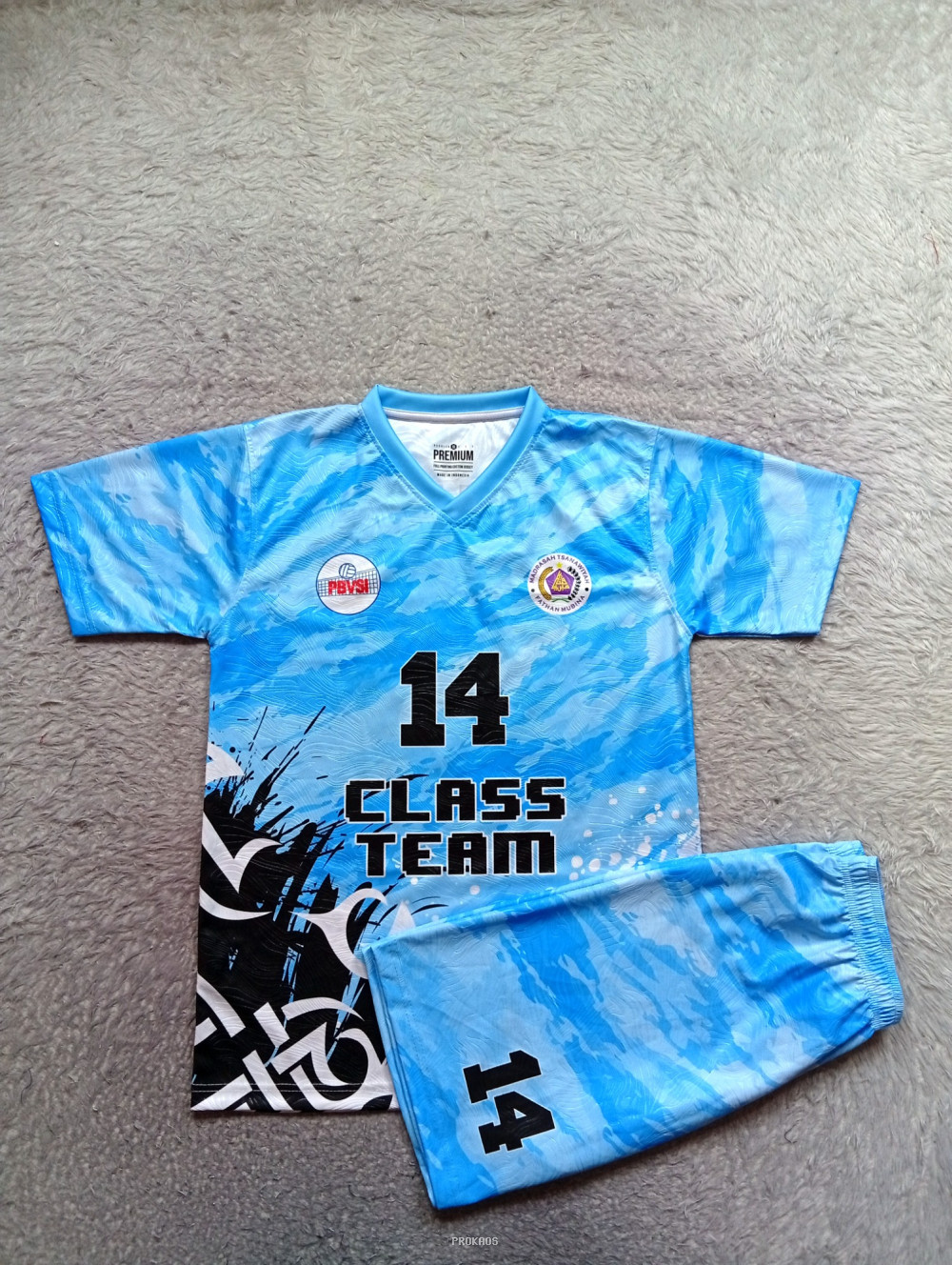 Jersey Class Team : Dominasi Biru dengan Desain Dinamis - Jersey Custom PROKAOS