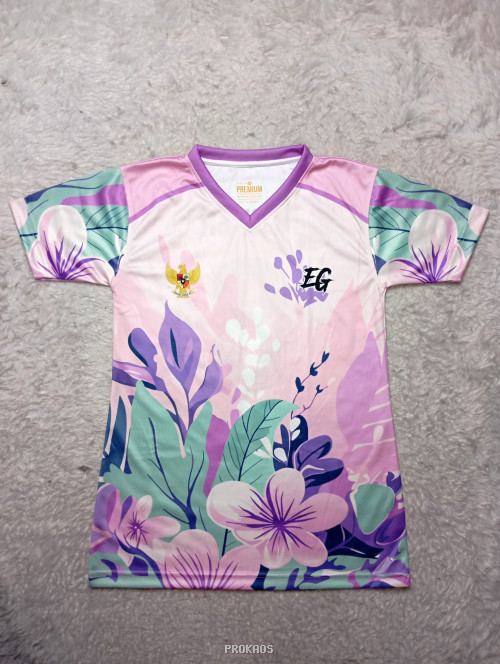 Jersey Floral: Kombinasi Warna Pastel & Motif Daun-Bunga - Jersey Custom PROKAOS