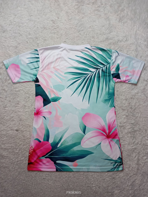 Jersey Floral Nasional dengan Lambang Garuda dan Bendera Merah Putih - Gambar 2