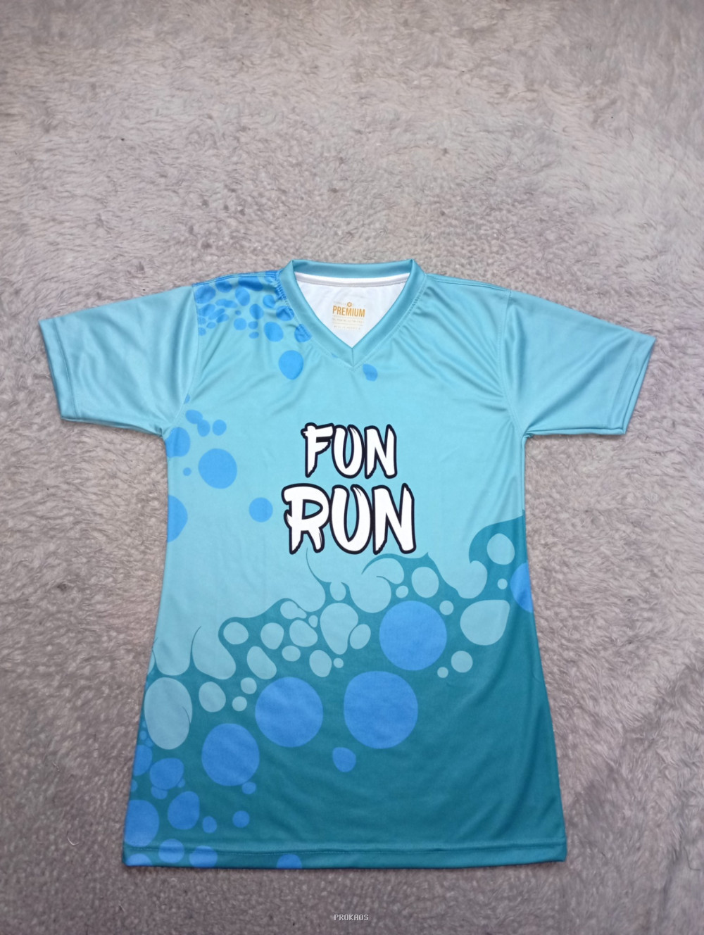 Jersey Fun Run: Desain Cerah dengan Motif Gelembung - Jersey Custom PROKAOS