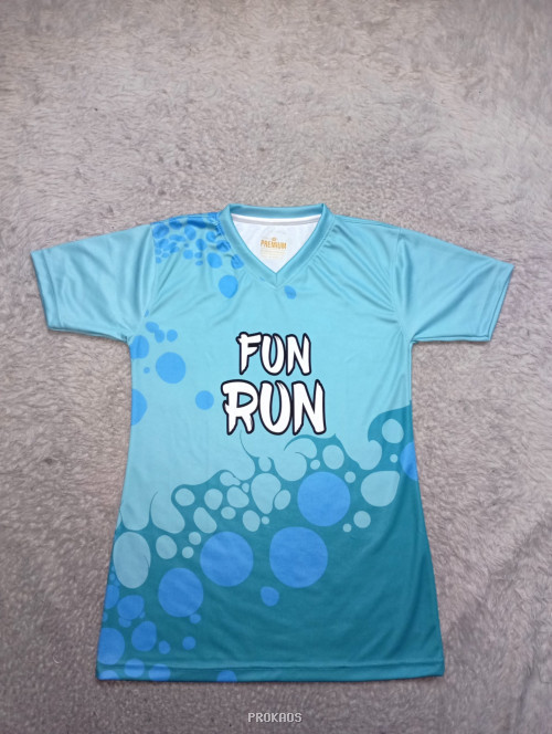 Jersey Fun Run: Desain Cerah dengan Motif Gelembung - Jersey Custom PROKAOS