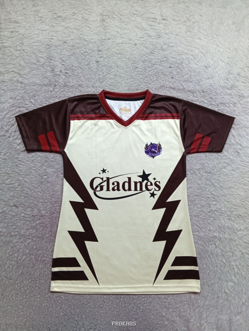Jersey Gladnes: Kombinasi Warna Krem, Coklat, dan Petir - Jersey Custom PROKAOS
