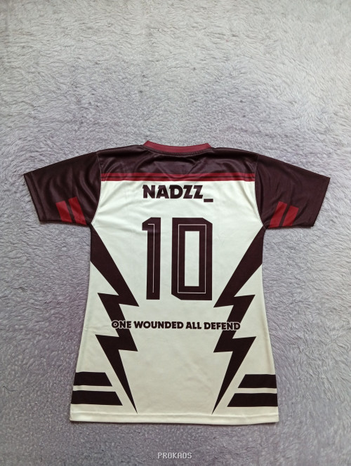 Jersey Gladnes: Kombinasi Warna Krem, Coklat, dan Petir - Gambar 2