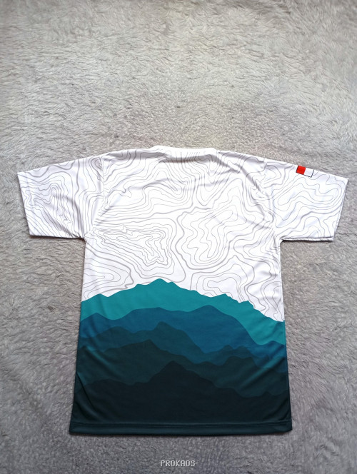 Jersey Gunung dengan Desain Peta Kontur dan Pegunungan - Gambar 2