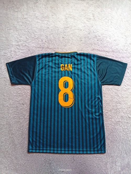 Jersey Hijau-Biru Bergaris dengan Tulisan 'All for His Glory' - Gambar 2