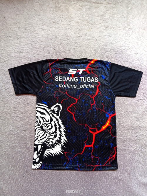 Jersey Hitam Motif Harimau 'Sedang Tugas' dengan Nomor 31 - Gambar 2