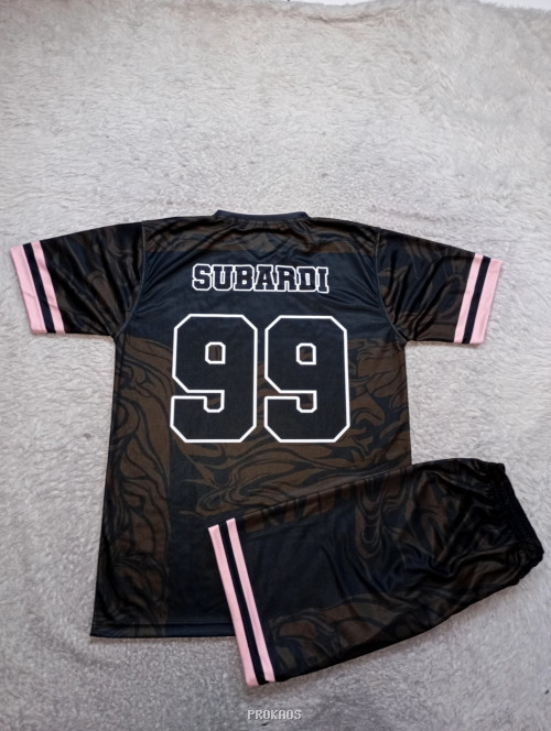 Jersey Hoki SMANPALA: Hitam dengan Motif dan Detail Pink - Gambar 2