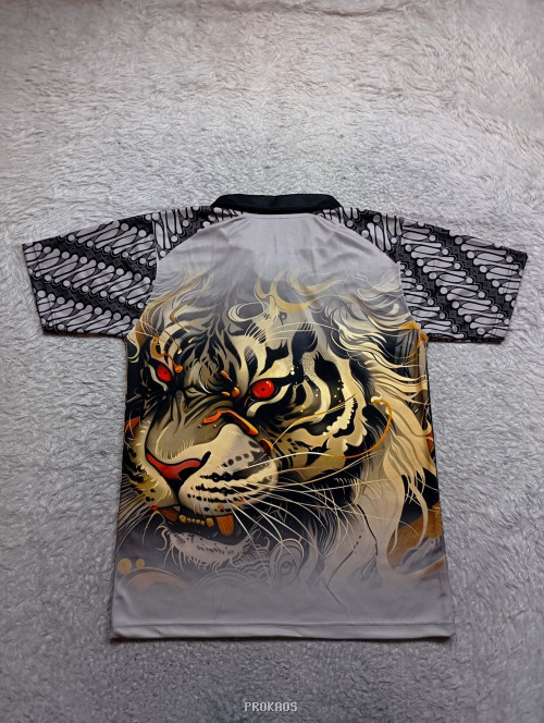 Jersey Motif Batik & Kepala Harimau Berwarna - Gambar 2
