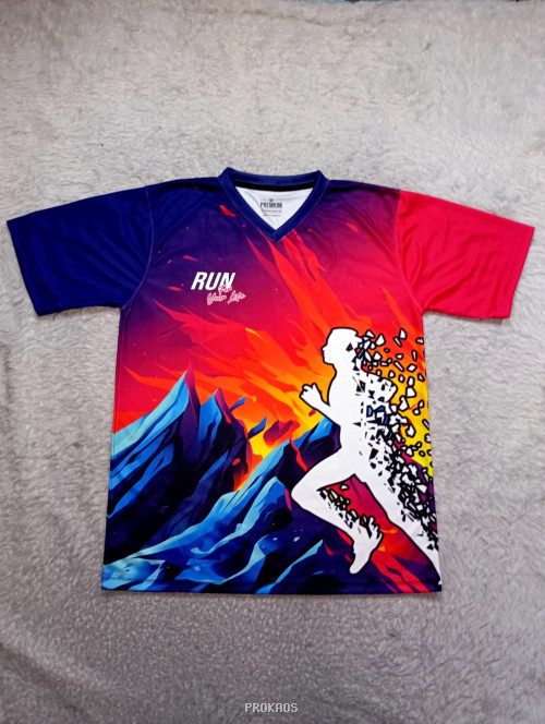 Jersey Lari Desain Dinamis: "Run Your Life" - Jersey Custom PROKAOS