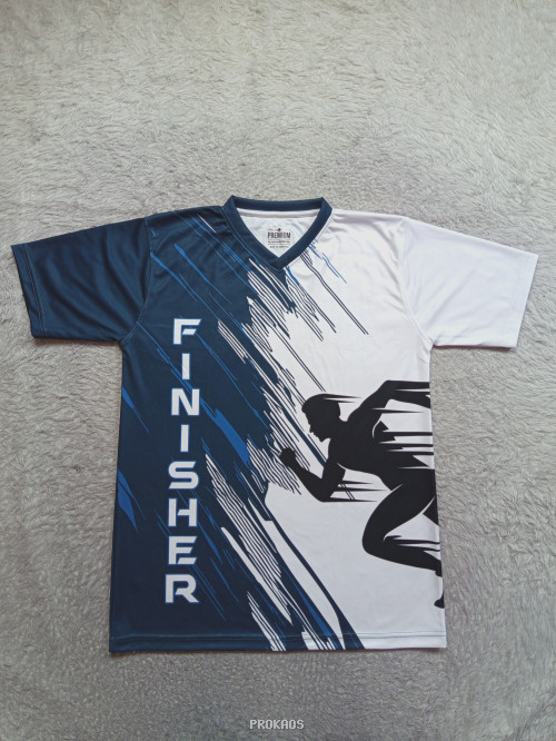 Jersey Lari 'Finisher' dengan Desain Atletik Dinamis - Jersey Custom PROKAOS