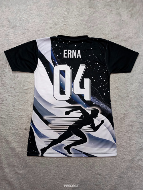 Jersey Lari Hitam: Desain Dinamis dengan Siluet Atlet - Gambar 2