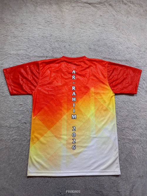 Jersey Lari 'Run For Life' dengan Gradasi Warna Cerah - Gambar 2