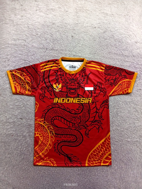 Jersey Merah Garuda Naga Indonesia: Desain Etnik Keren - Jersey Custom PROKAOS