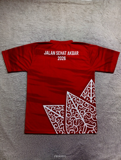 Jersey Merah Garuda Pancasila dengan Ornamen Batik - Gambar 2