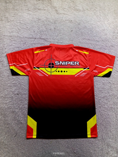 Jersey Merah 'Sniper' dengan Desain Futuristik - Gambar 2