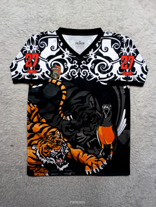 Jersey Motif Tribal, Harimau, dan Burung Kicau - Jersey Custom PROKAOS