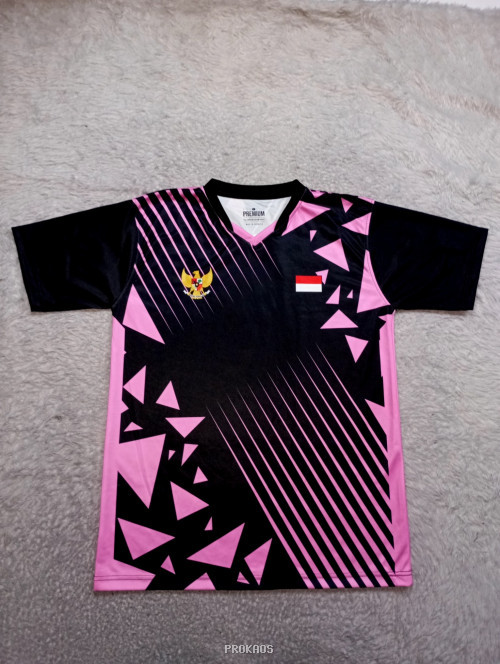 Jersey Olahraga Indonesia: Hitam-Pink dengan Garuda - Jersey Custom PROKAOS