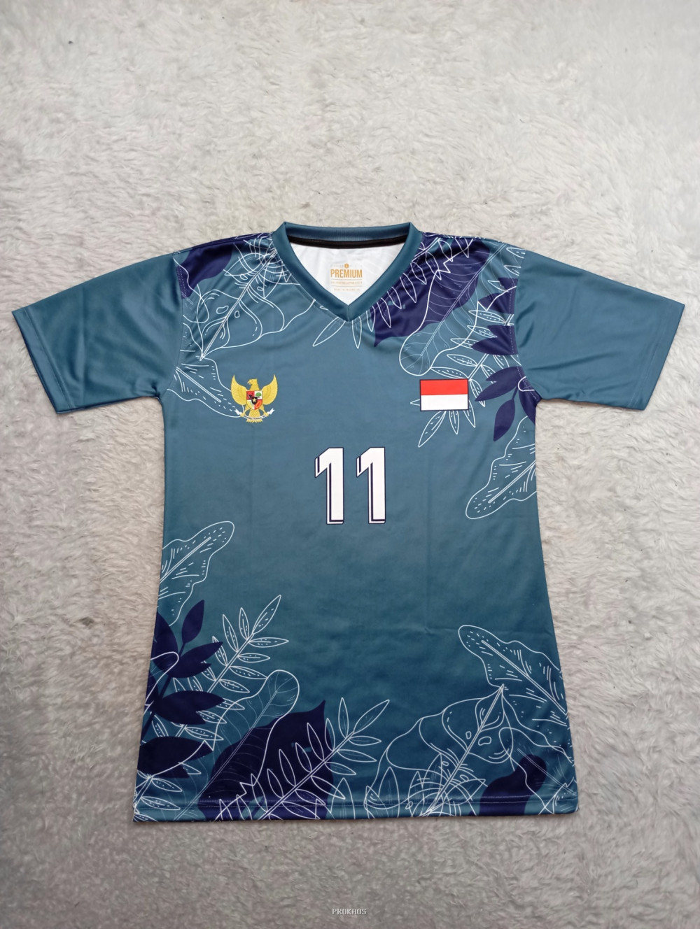 Jersey Olahraga Indonesia: Motif Daun, Garuda & Bendera - Jersey Custom PROKAOS