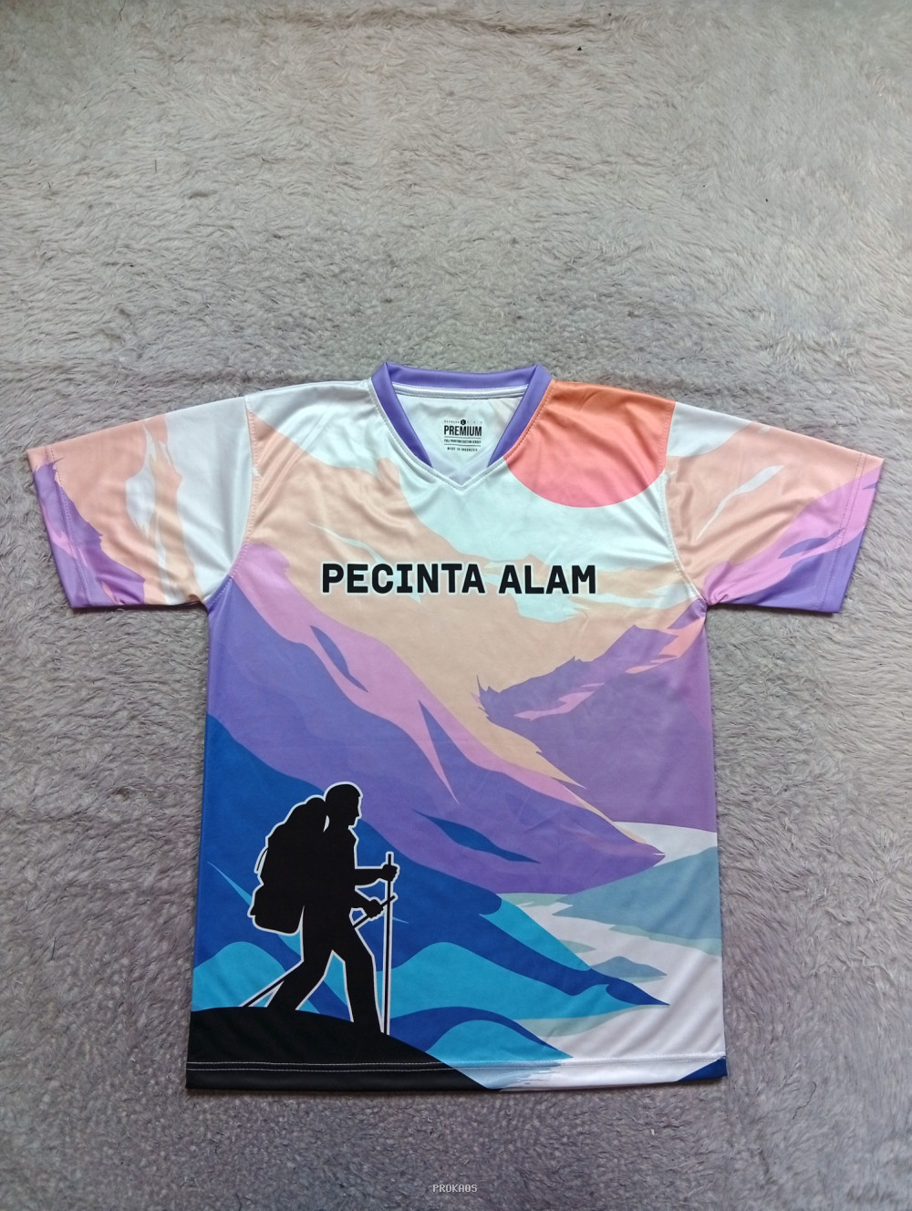 Jersey Pecinta Alam dengan Desain Lanskap Pegunungan - Jersey Custom PROKAOS