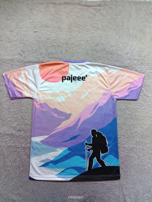 Jersey Pecinta Alam dengan Desain Lanskap Pegunungan - Gambar 2