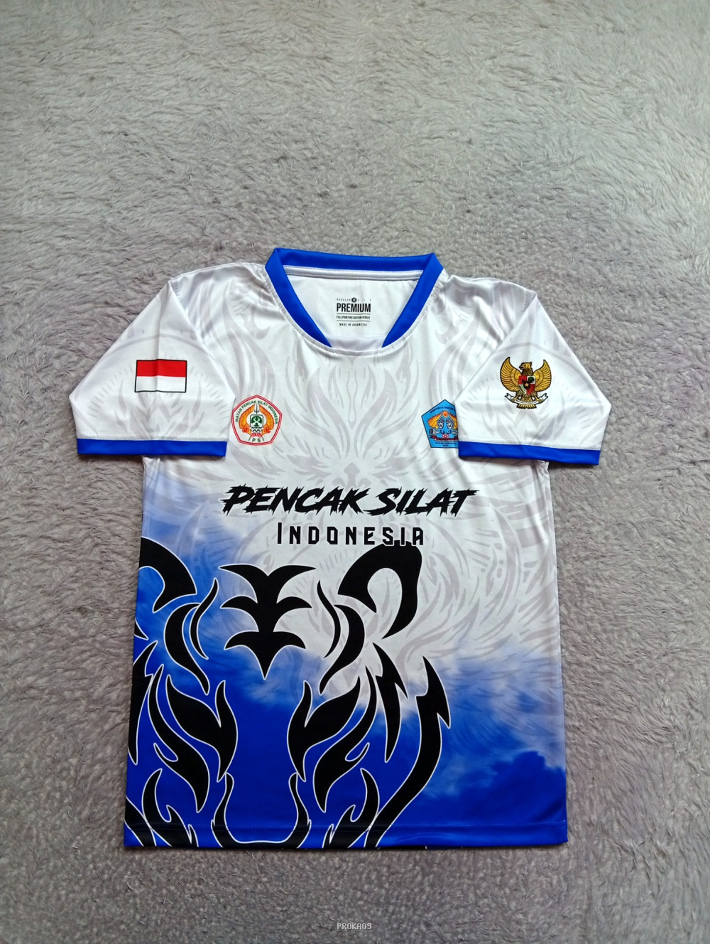 Jersey Pencak Silat Indonesia: Dominasi Putih-Biru Dinamis - Jersey Custom PROKAOS