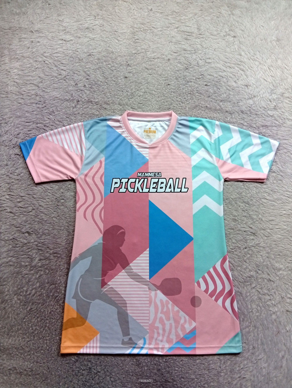 Jersey Pickleball 'Mammesa' dengan Desain Geometris Abstrak - Jersey Custom PROKAOS