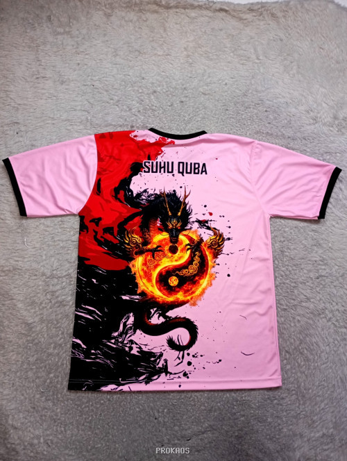 Jersey Pink Estetik: Desain Abstrak & Elemen Yin-Yang - Gambar 2