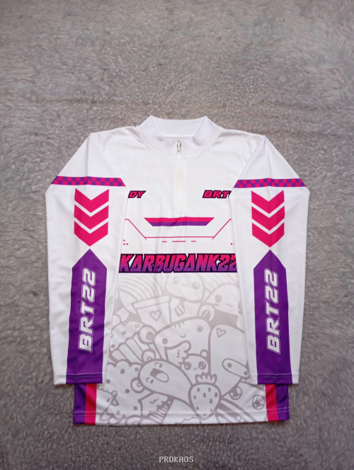 Jersey Polo Putih 'Karbugank22' dengan Desain Doodle - Gambar 5