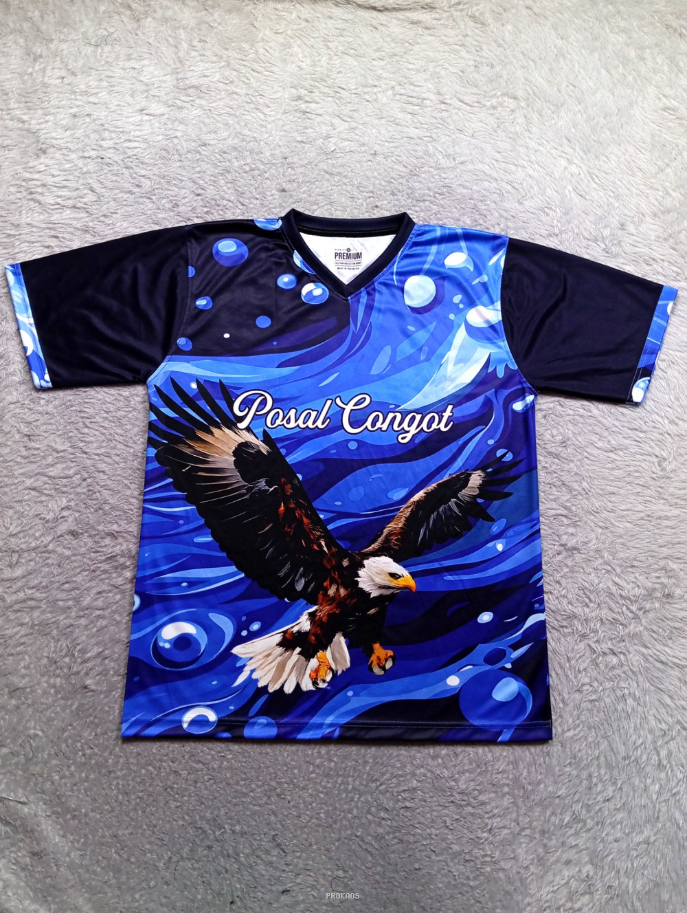 Jersey "Posal Congot" dengan Elang Gagah dan Desain Air Biru - Jersey Custom PROKAOS