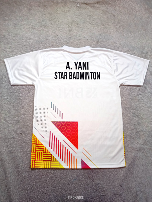 Jersey Putih BNI dengan Logo Garuda dan Desain Geometris - Gambar 2