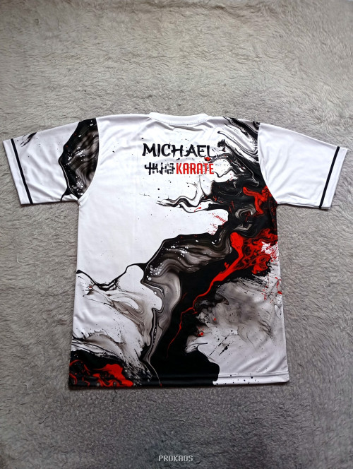 Jersey Putih dengan Desain Abstrak & Logo INKAI - Gambar 2