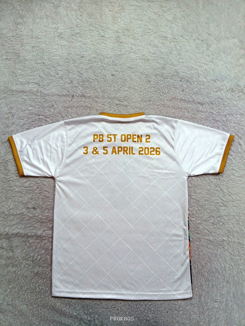 Jersey Putih Desain Batik Modern dengan Logo & Identitas - Gambar 2