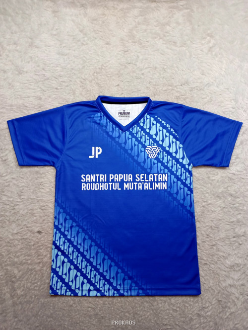Jersey Santri Papua Selatan: Kombinasi Batik dan Warna Biru - Jersey Custom PROKAOS