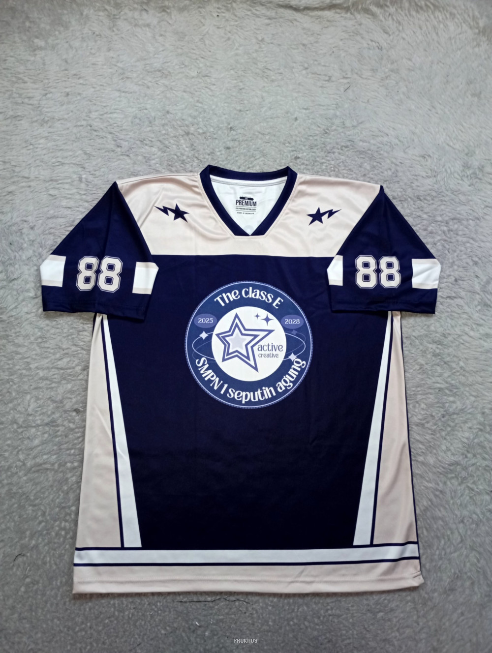 Jersey Sekolah SMPN 1 Seputih Agung: Kelas E - Jersey Custom PROKAOS
