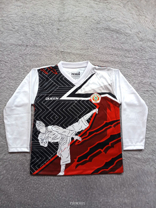 Jersey Silat Merah-Hitam dengan Desain Atlet Keren - Gambar 3