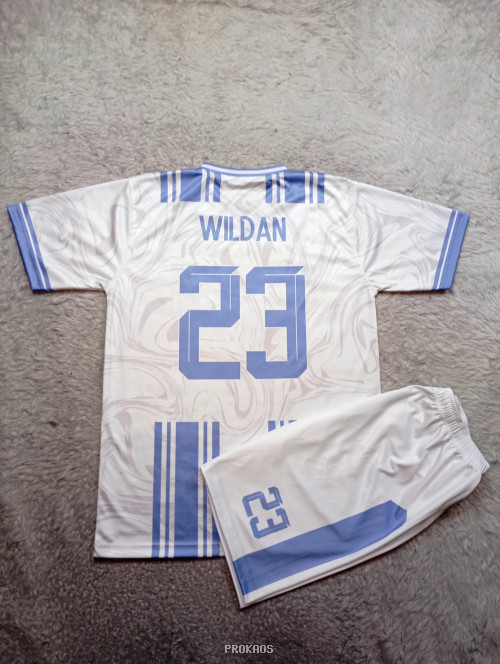 Jersey SMPN 1 Legok dengan Motif Gelombang & Garis Biru - Gambar 2