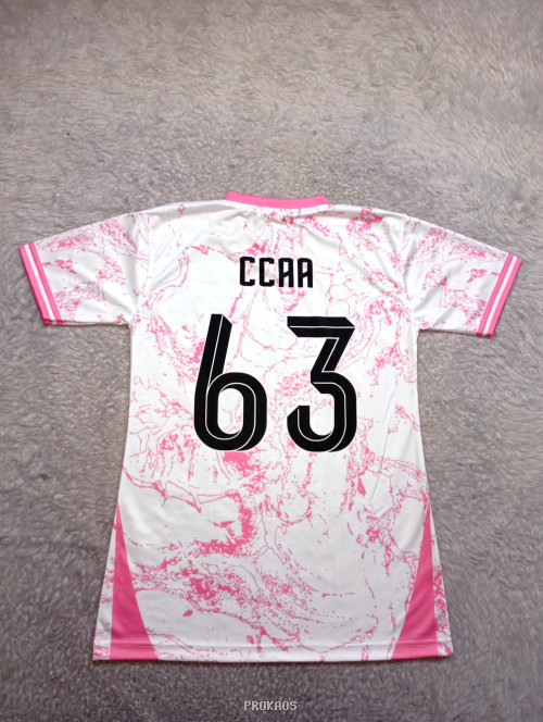 Jersey Spotify Putih dengan Motif Marmer Pink - Gambar 2
