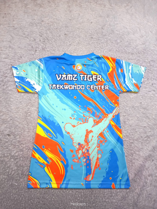 Jersey Taekwondo Indonesia dengan Desain Abstrak Warna-warni - Gambar 2